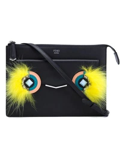 fendi mini 2jours leather and fur cross-body bag|Fendi Mini 2Jours Crossbody Bag .